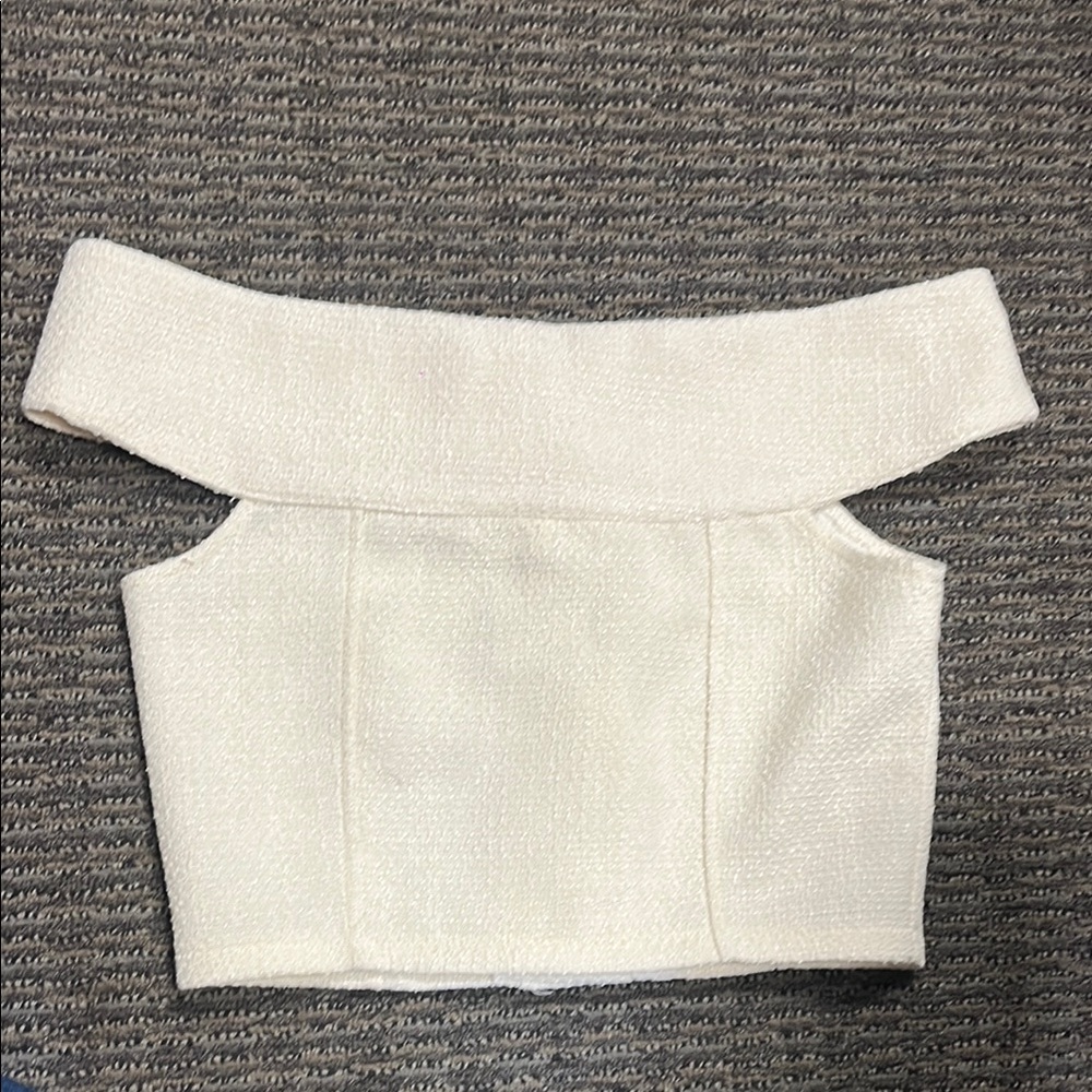 Elegant White Two-Piece Set, Fits a sz small - Picture 3 of 5